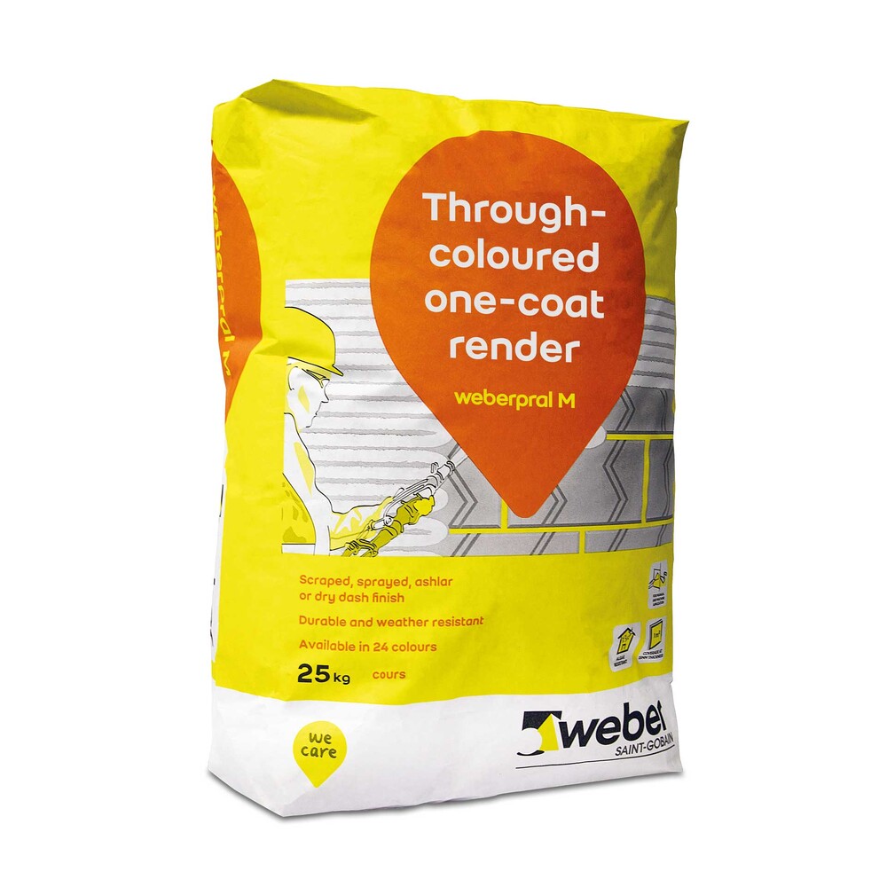 weberpral M — Through colour monocouche render from Weber weberpral M — Through colour monocouche render from Weber